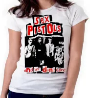 Baby look blusa feminina ou Camiseta sex pistols banda rock antiga - Foto 3