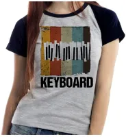Baby look blusa feminina ou Camiseta Teclado tecladista musica - Foto 4