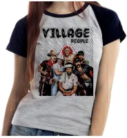 Baby look blusa feminina ou Camiseta Vilage People banda antiga - Foto 4