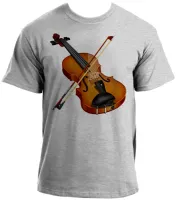 Baby look blusa feminina ou Camiseta Violino musica classica instrumento - Foto 2