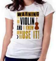 Baby look blusa feminina ou Camiseta Violino musica classica musico - Foto 3