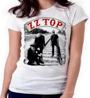 Baby look blusa feminina ou Camiseta ZZ top banda rock antiga - Foto 4