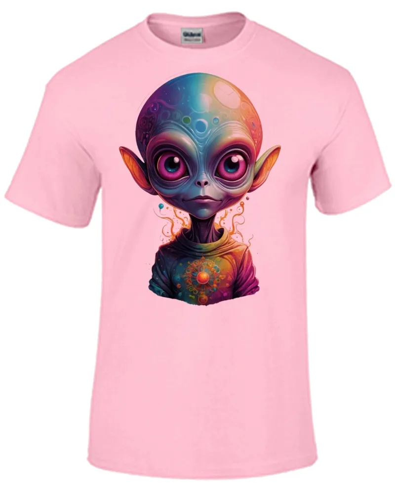 Baby look blusa feminina ou Camiseta Alien et ovni colorido varginha