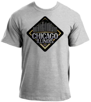 Baby look blusa feminina ou Camiseta Chicago illinois Lembrança - Foto 2
