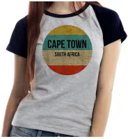 Baby look blusa feminina ou Camiseta Cidade do cabo africa do sul - Foto 4
