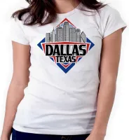 Baby look blusa feminina ou Camiseta Dallas Texas lembrança - Foto 3