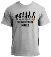 Baby look blusa feminina ou Camiseta Evolução Humana Bitcoin - Foto 2