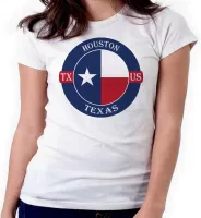 Baby look blusa feminina ou Camiseta Houston texas lembrança - Foto 3