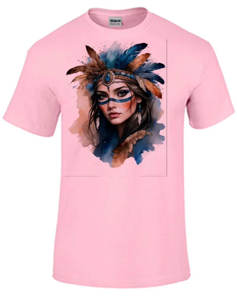 Baby look blusa feminina ou Camiseta India indigena apache indio