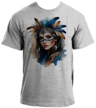 Baby look blusa feminina ou Camiseta India indigena apache indio - Foto 2