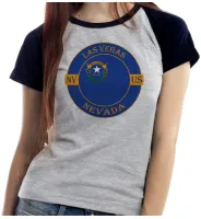 Baby look blusa feminina ou Camiseta Las vegas nevada lembrança - Foto 4