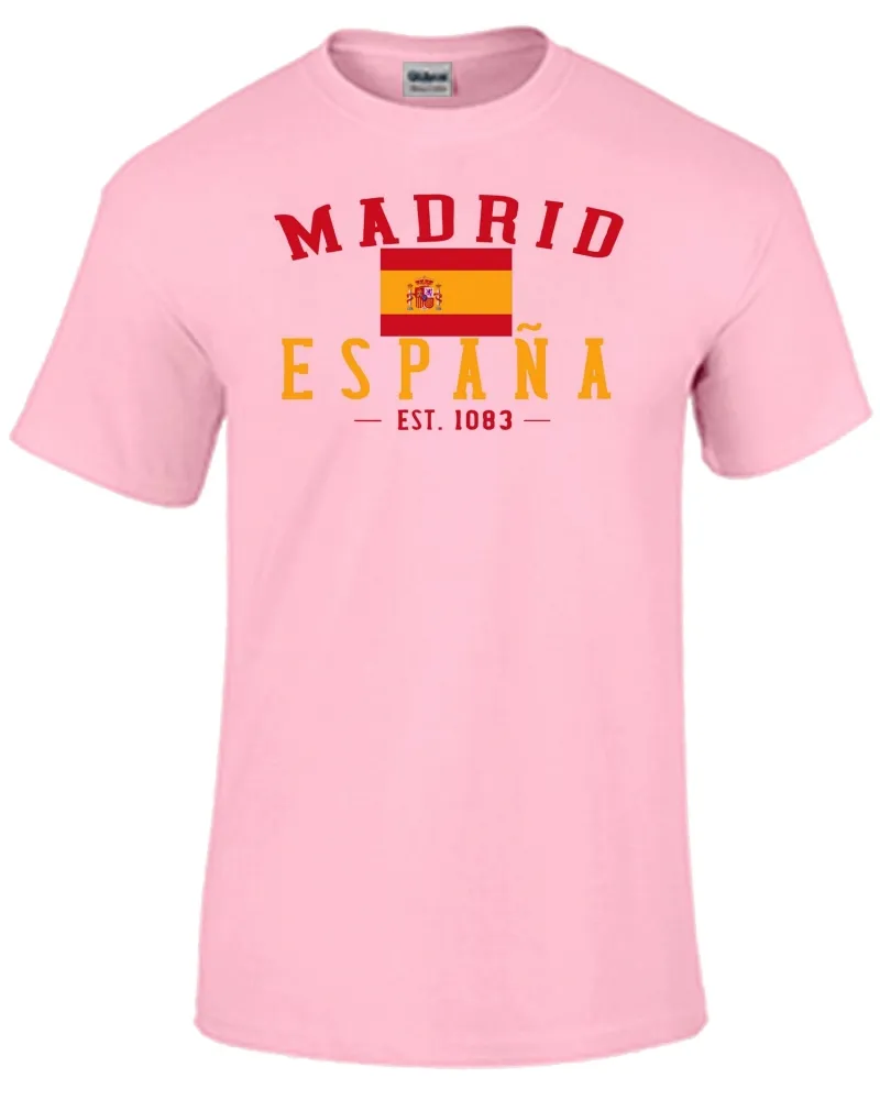 Baby look blusa feminina ou Camiseta Madri espanha europa Imagem