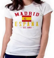 Baby look blusa feminina ou Camiseta Madri espanha europa - Foto 3