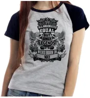 Baby look blusa feminina ou Camiseta Maio Aniversário Melhores nasceram - Foto 4