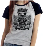 Baby look blusa feminina ou Camiseta Março Aniversário Melhores nasceram - Foto 4