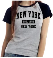Baby look blusa feminina ou Camiseta New york nova iorque city - Foto 4