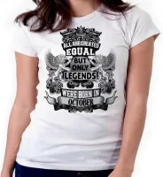 Baby look blusa feminina ou Camiseta Outubro Aniversário Melhores nasceram - Foto 3