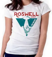 Baby look blusa feminina ou Camiseta Roswell area 51 alien et ovni venom - Foto 3