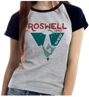 Baby look blusa feminina ou Camiseta Roswell area 51 alien et ovni venom - Foto 4
