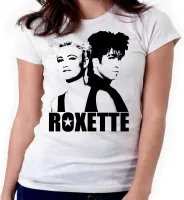 Baby look blusa feminina ou Camiseta Roxette banda rock antiga - Foto 3