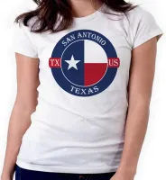 Baby look blusa feminina ou Camiseta San Antonio Texas lembrança - Foto 3