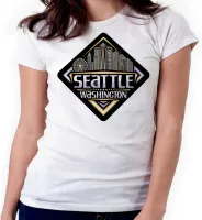 Baby look blusa feminina ou Camiseta Seattle Washington lembrança - Foto 3