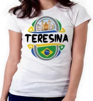 Baby look blusa feminina ou Camiseta Teresina Piaui lembrança Brasil - Foto 4