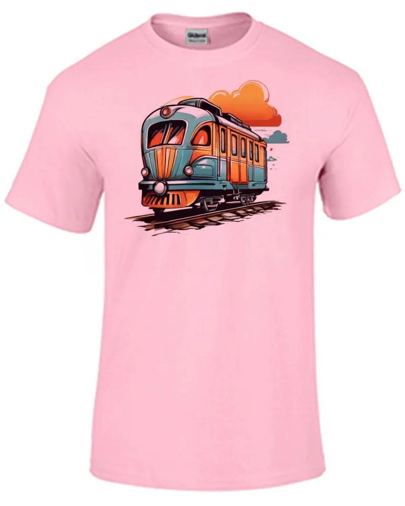 Baby look blusa feminina ou Camiseta trem colorido trensurb Imagem