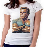 Baby look blusa feminina ou Camiseta arnold schwarzenegger musculação - Foto 3