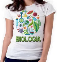Baby look blusa feminina ou Camiseta Biologia biologo profissão - Foto 3