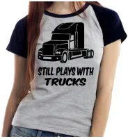 Baby look blusa feminina ou Camiseta caminhão play camioneiro motorista - Foto 4