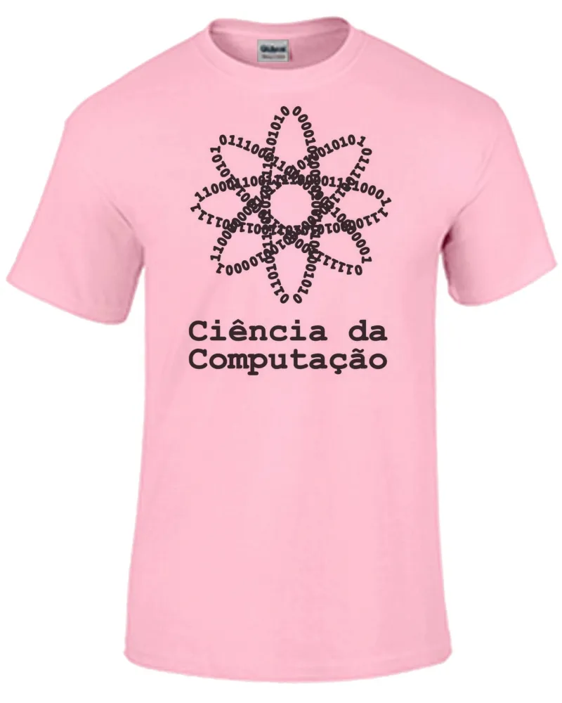 Baby look blusa feminina ou Camiseta Ciência da computação binario