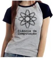 Baby look blusa feminina ou Camiseta Ciência da computação binario - Foto 4