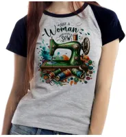 Baby look blusa feminina ou Camiseta Costureira costura profissão - Foto 4