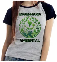 Baby look blusa feminina ou Camiseta Engenharia Ambiental profissão - Foto 3