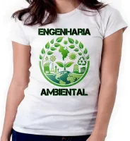 Baby look blusa feminina ou Camiseta Engenharia Ambiental profissão - Foto 4