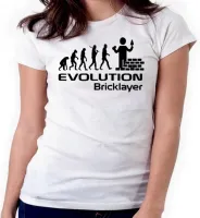 Baby look blusa feminina ou Camiseta Pedreiro construtor evolução - Foto 3