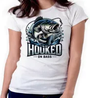 Baby look blusa feminina ou Camiseta Pescador peixe pescaria anzol - Foto 4