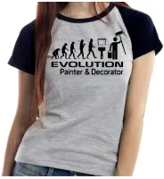 Baby look blusa feminina ou Camiseta Pintor decorador evolução empreiteiro - Foto 4