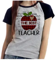 Baby look blusa feminina ou Camiseta Professor professora teacher maça - Foto 4