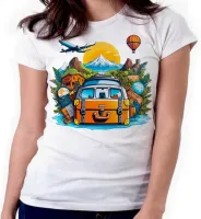 Baby look blusa feminina ou Camiseta Turismo turista estudante - Foto 3