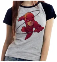 Baby look blusa feminina ou Camiseta Demolidor amigo justiceiro - Foto 4
