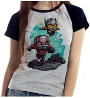 Baby look blusa feminina ou Camiseta Homem formiga vespa super herois - Foto 4