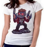 Baby look blusa feminina ou Camiseta Peter quill guardioes galaxia hero - Foto 3