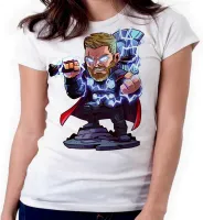 Baby look blusa feminina ou Camiseta thor martelo vingadores hero - Foto 4