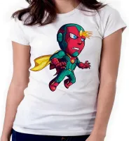 Baby look blusa feminina ou Camiseta Visão Vingadores heroi cartoon - Foto 4
