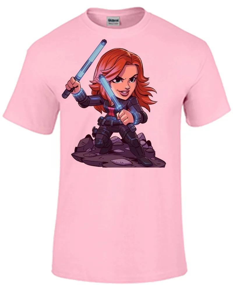 Baby look blusa feminina ou Camiseta Viuva negra vingadores mulher