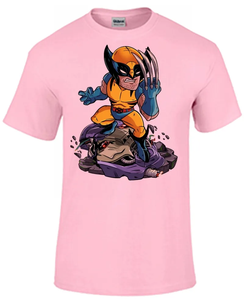 Baby look blusa feminina ou Camiseta Wolverine garra vingador logan Imagem
