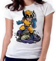 Baby look blusa feminina ou Camiseta Wolverine garra vingador logan - Foto 3