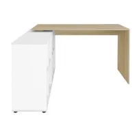 Escrivaninha 1400 Conjugada com Balcão com Nichos Nero - Foto 3